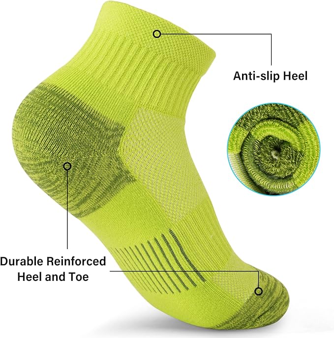 Gonii Ankle Socks Womens Athletic Thick Cushioned Running Hiking Low Cut 5-Pairs