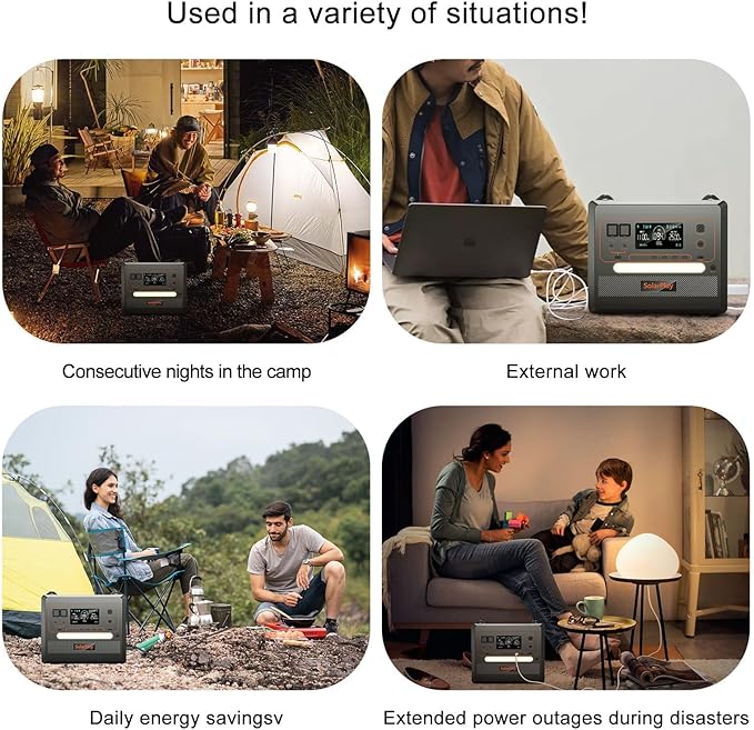 SolarPlay 2500W Portable Power Station 2304Wh(Peak 4800W), Power Station With Cart, 1.5Hrs Fast Charging LFP Battery, 4 AC Outlets Emergency Solar Generator forF Home Backup, Camping, Outdoor