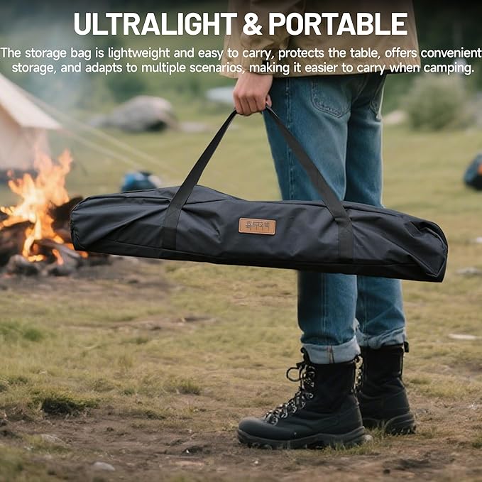 Himalaya Folding Camping Table IGT Portable Outdoor Camp Kitchen System, Adjustable Aluminum Foldable, Ultralight Lightweight with Carrying Zipper Bag for Patio BBQ Backyard Car Camping Picnic RV