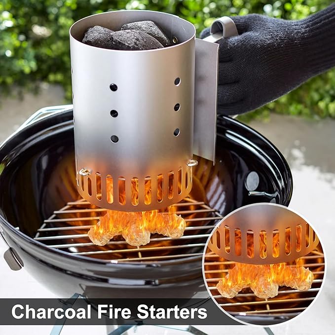 60 pcs Charcoal Starters Fire Starter for Fireplace, Pellet Stove, Wood, Campfires, BBQ, Pizza Oven, Fire Pit Natural Fire Starters with Aluminum Box Protection for Grill Smoker
