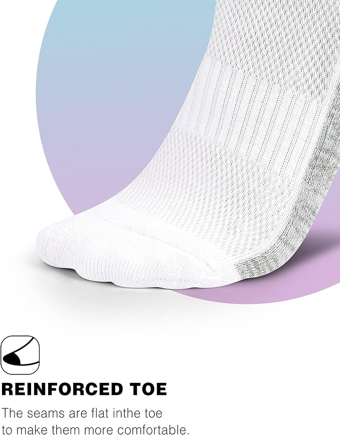 Crew Socks for Women,Athletic Hiking Running Compression Socks with Cushioned Support 3-6 Pairs