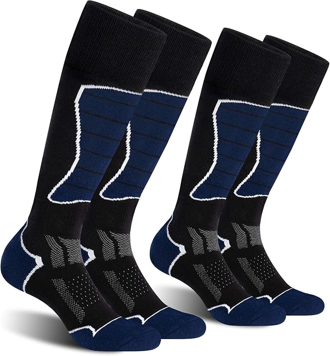 CS CELERSPORT 2/3/4 Pack Ski Socks for Men and Women Skiing, Snowboarding, Winter Performance Socks