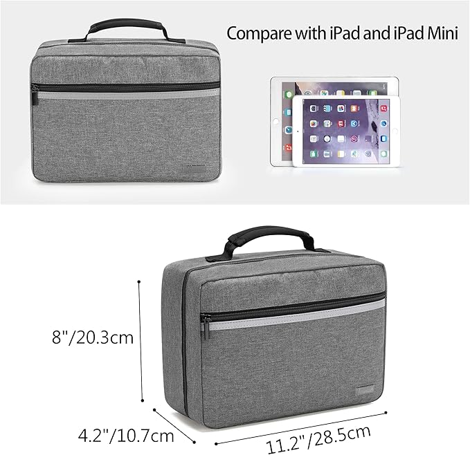 Trunab Portable First Aid Bag Empty, Medical Supplies Bag with 2 Inner Flap, Emergency Trauma Bag for Accessories, Grey