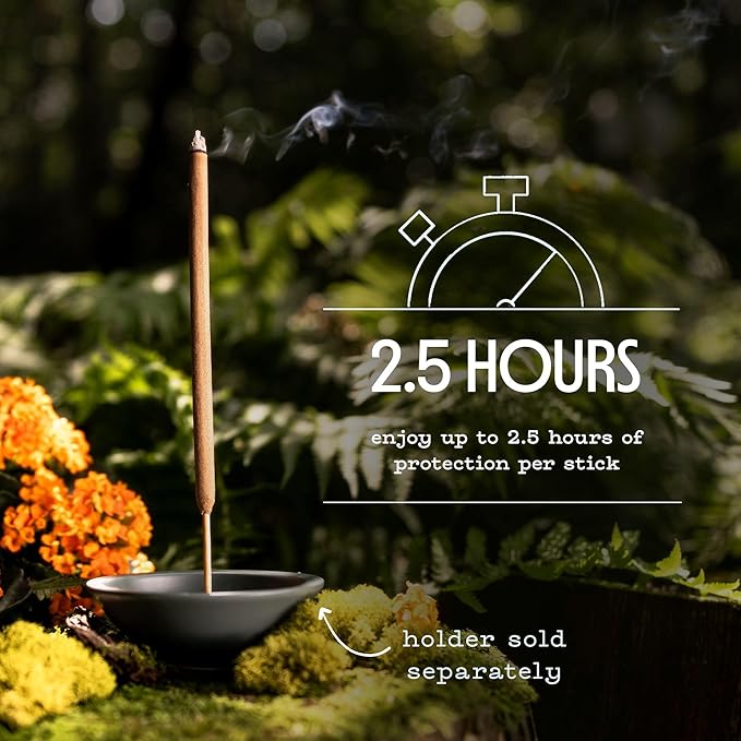 Murphy’s Naturals Mosquito Repellent Incense Sticks, 12 Count, DEET Free Bug Repellent with Citronella for Patio & Camping, 2.5+ Hours per Stick