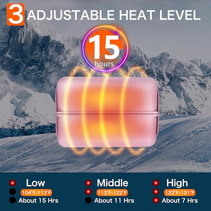 Hand Warmers Rechargeable 2 Pack,10000mAh Split-Magnetic Electric AI Handwarmer Power Bank,3 Levels, Camping,Hunting in Winter