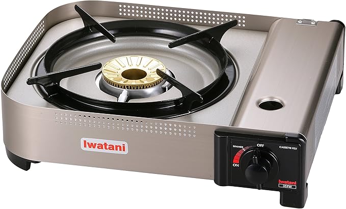 Iwatani 35FW Single-Burner Butane Portable Cooktop Indoor & Outdoor Cooking Stove Medium