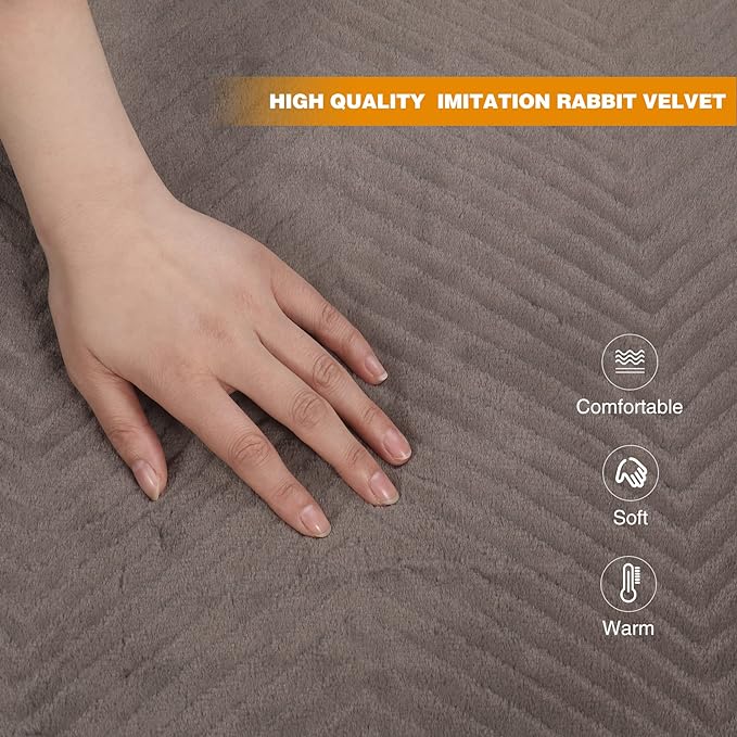 REDCAMP Folding Cot Pads for Sleeping Extra Thick, Soft Comfortable Velvet & Corduroy Cotton Camping Cot Mattress Pad for Backpacking Hiking, Black Blue Brown Grey 75x30 inches