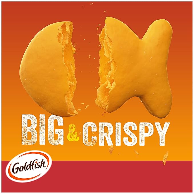 Goldfish Mega Bites, Sharp Cheddar Crackers, 24.3 Oz Carton