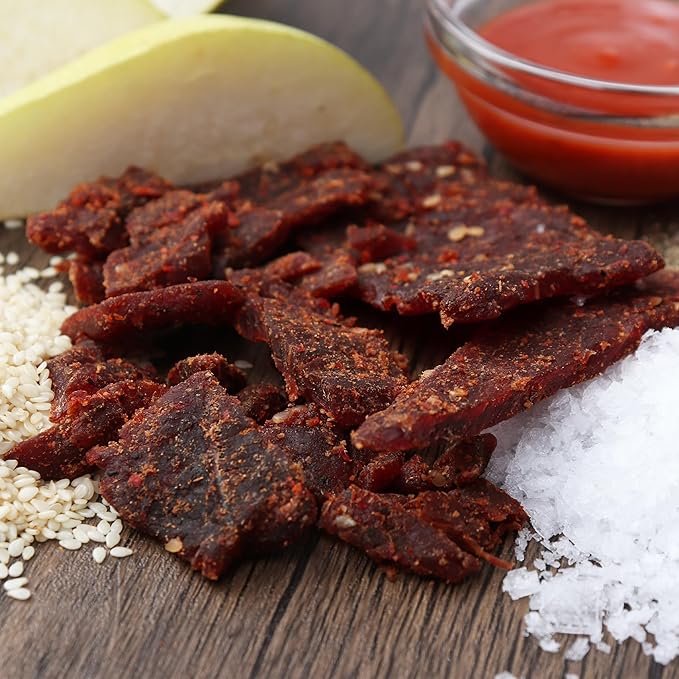 Field Trip Grass Fed Beef Jerky, Healthy Gluten Free Snacks, All Natural, Paleo-Friendly Beef Jerky, High Protein, Low Carb Snack with No Nitrates, 1oz Bag, 12 Pack, Gochujang Korean BBQ