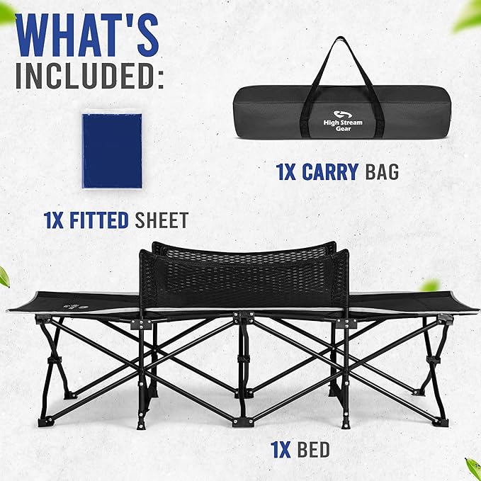 Toddler Cot Bed: Kids Travel Camping and Portable Folding Cot, Great for Outdoors and Young Guests at Home. Comfortable Sleeping Bed Easy to Store and Use (Blue)