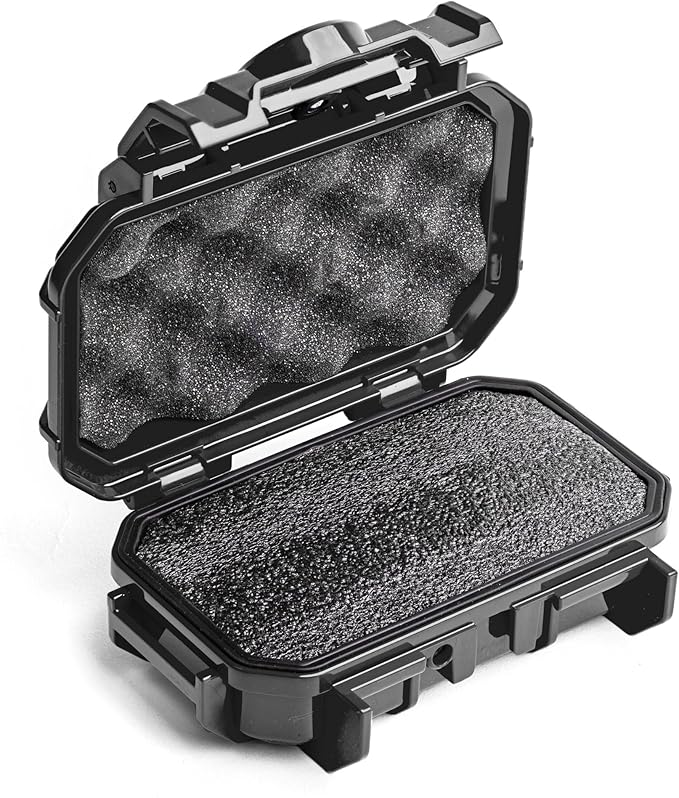 Evergreen ToughBox Tech Organizer – For Camera, Cables, Hard Drives, Compatible with GoPro etc. (Small, PROFoam, Clear)