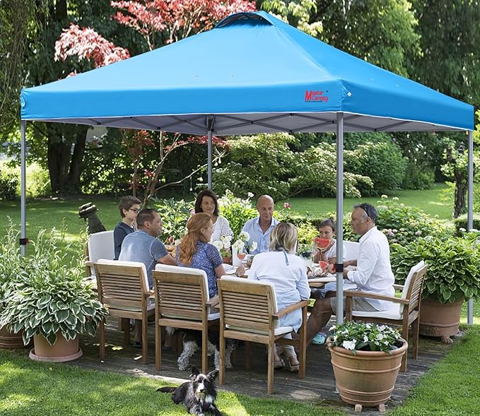 MASTERCANOPY Durable Pop-up Canopy Tent with Roller Bag (10x10, Sky Blue)