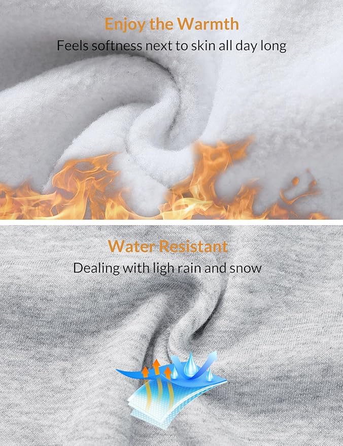 baleaf Women's Fleece Lined Pants Water-Resistant Sweatpants Winter Thermal Ski Hiking Running Joggers