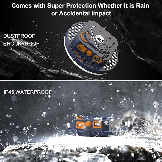 10000mAh 4000LM Flashlight Portable LED Camping Lantern Rechargeable Light 30W with Magnet , IP45 Waterproof Tent Light Power Failure Emergency Survival Kits Snowstorm Christmas Day Gift (Warm)