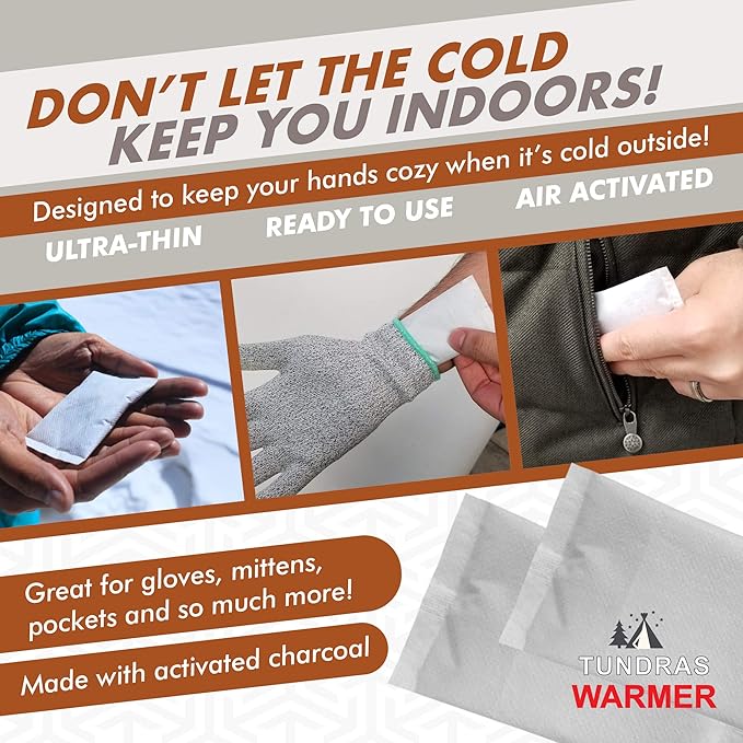 Hot Hand Warmers 11 Hours Long Lasting - 40 Count - Natural Odorless Safe Single Use Air Activated Heat Packs for Hands, Toes and Body - Up to 11 Hours of Heat - TSA Approved
