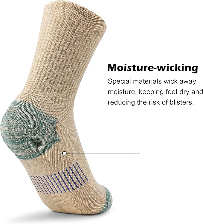Gonii Women Athletic Crew Socks 5-6 Pairs - Comfort & Cushioned for Running, Hiking, Sports Arch Compression Socks