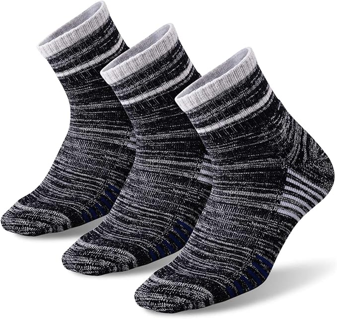 FEIDEER Men's Hiking Walking Socks, Multi-Pack Wicking Cushioned Outdoor Recreation Hiking Socks