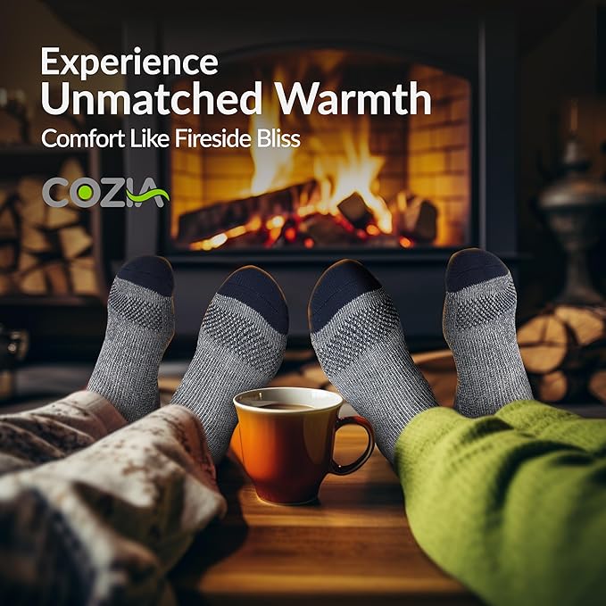 Merino Wool Socks Casual Warm Socks for Winter Cozy Boot Socks for Men & Women
