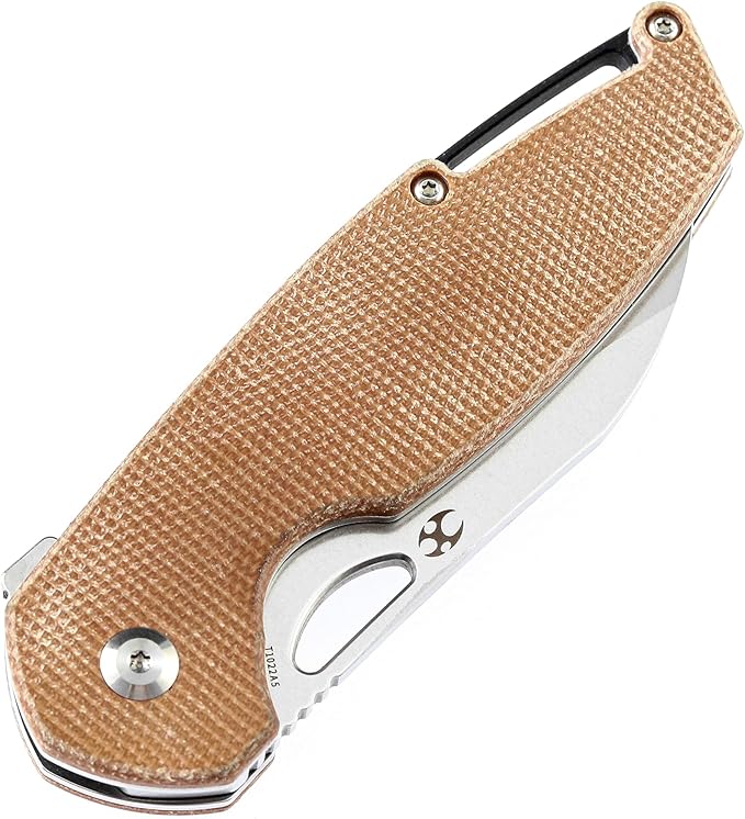 Kansept Model 6 Pocket Folding Knife EDC Camping Knife 3.1'' 154CM Material with Brown Micarta Handle Everyday Carry T1022A5