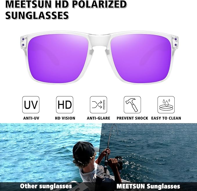 MEETSUN Polarized Sunglasses for Men Women Sports Driving Fishing Glasses UV400 Protection