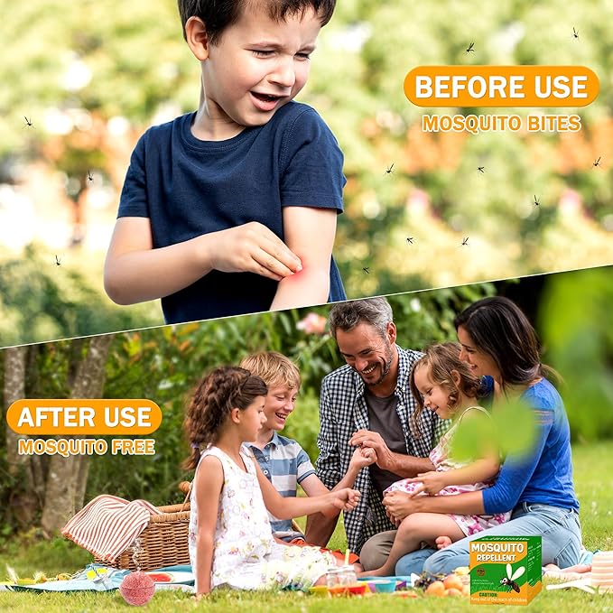 24 Pack Mosquito Repellent Outdoor Patio - Front Door Mosquito Repellant Balls Keep Mosquitoes Away from Door Patio, Indoor Outdoor Anti Mosquito Repellent for Yard Home Patio Travel Camping