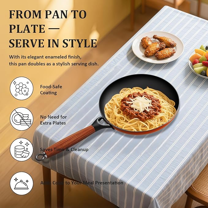 YUTANN Nonstick Cast Iron Skillets 3-Pack - 8/10/12 Inch Frying Pans, Pre-Seasoned with Diamond Bottom for Better Oil Control, PFAS/PFOA Free, Removable Handles, Cookware Gift for Home Chefs