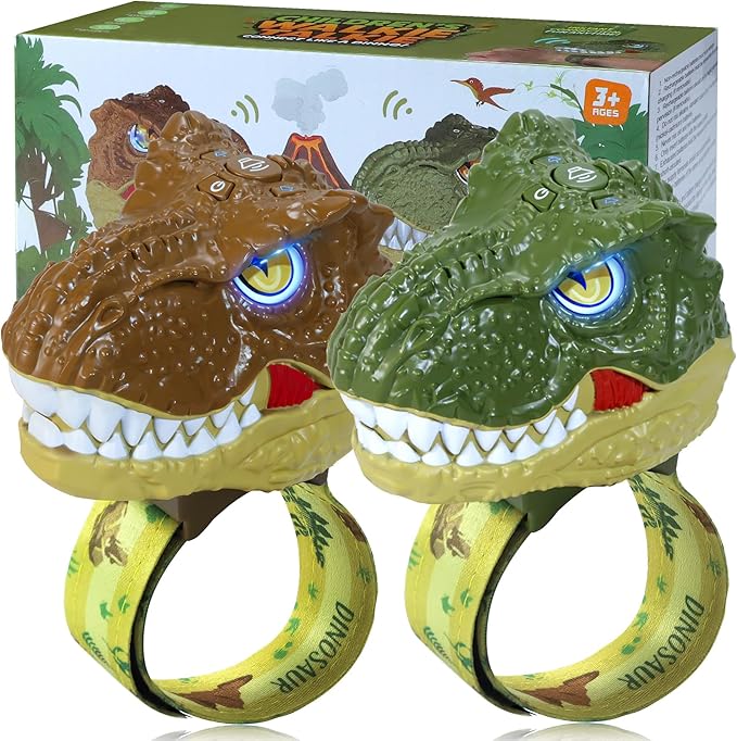 Vvinca Walkie Talkies for Kids 2 Pack Dinosaur - Toys for Boys Girls Age 3-5 5-7 8-12 T-Rex Adjustable Strap Long Range Clear Sound Dino Walkie Talkie Outdoor Camping Christmas Birthday Gifts Toddlers