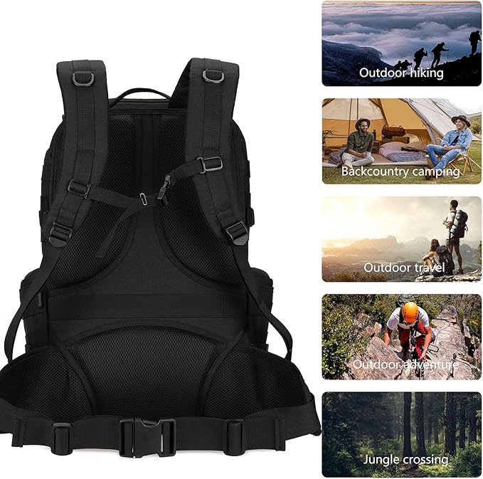 50L Military Tactical Backpack Hiking Waterproof Backpack Large Military Pack 3 Day Assault Pack Molle Bag Rucksack