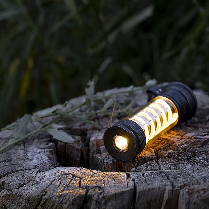 Barebones Edison Light Stick – Tumbled Steel, USB Rechargeable LED Lantern and Flashlight with 7 Modes, 40+ Hour Run Time, Camping Essentials Without Magnetic Base