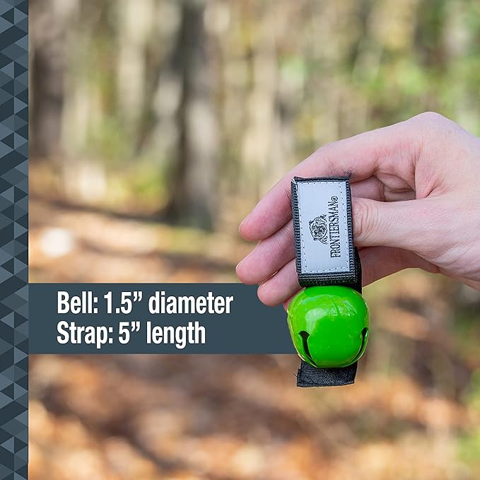 SABRE Frontiersman Bear Bell, Magnetic Silencer, Durable Hook and Loop Strap Attachment, Helps To Prevent Startling Bears While Hiking
