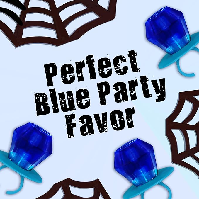 Ring Pop Individually Wrapped Blue Halloween Candy, 30 Ct Bulk Lollipop Pack, Raspberry Flavored Lollipop Suckers for Kids, Fun Candy Bulk for Trick or Treat, Halloween Bowls, Gifts, Party Favors