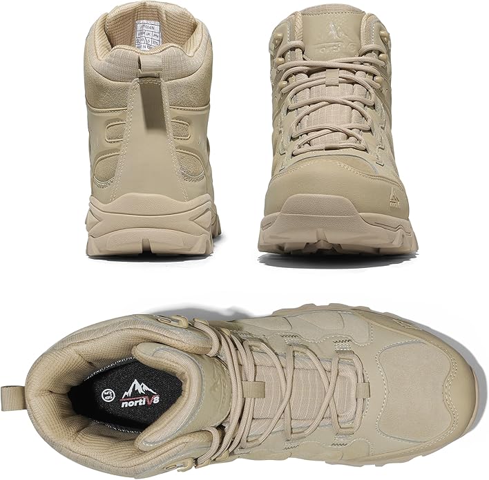 NORTIV 8 Men's Waterproof Hiking Boots Outdoor Mid Trekking Lightweight Mountaineering Shoes Paladin