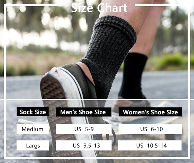 Panda Bros Wool Hiking Socks for Men & Women, Warm Winter Thick Thermal Crew Socks, Cozy Soft Boot Work Socks, 4 Pack