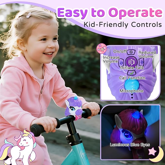 Vvinca Walkie Talkies for Kids 2 Pack - Toys for Age 3-4 5-7 8-12 Boys Girls Birthday 3 4 5 6 7 8 9 10 11 12 Year Old Long Range Camping Outdoor Toddler Toys Magical Pony Walkie-Talkie