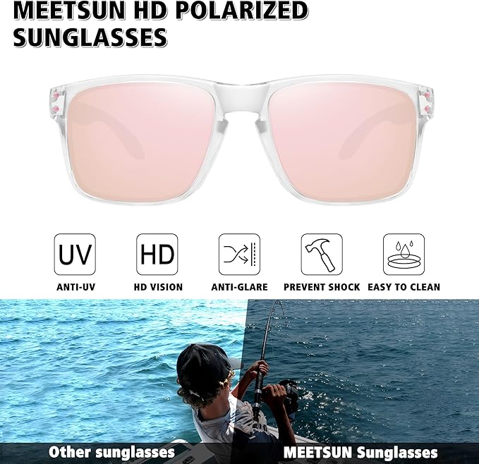 MEETSUN Polarized Sunglasses for Men Women Sports Driving Fishing Glasses UV400 Protection