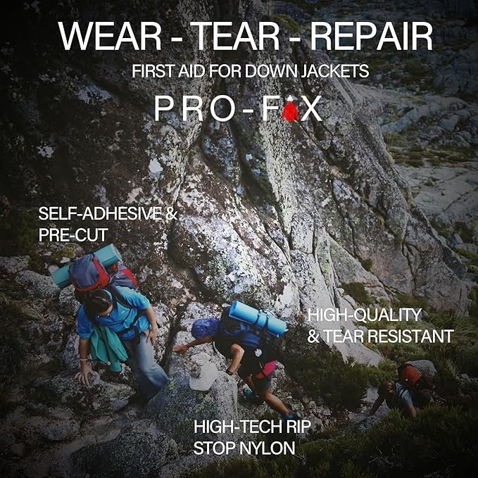Self-Adhesive Waterproof Repair Patch Kit - 30-Second Fix for Down Jackets, Tents, Sleeping Bags, Backpacks, Outdoor and Camping Gear - Pre-Cut Nylon, Multiple Colors (Silver)