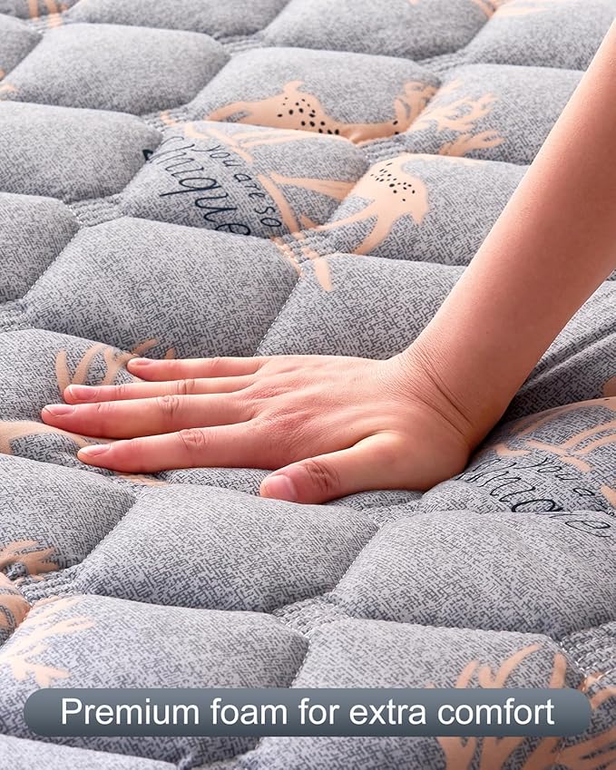 6th Generation Japanese Floor Futon Mattress - Extra-Thick 9-Layer Modern Futon with 100% High-Density Foam, Portable Floor Mattress Sleeping Pad for Adults, Guest Room, Dormitory, Full Size(54"X80")