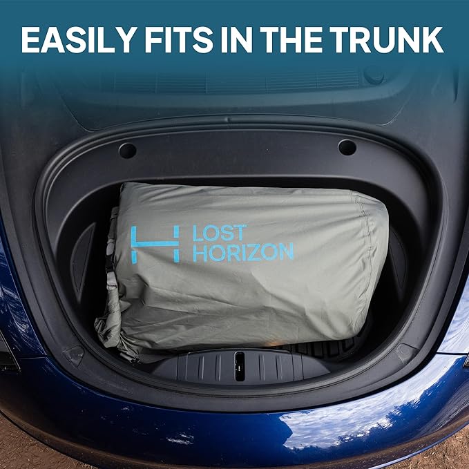 LOSTHORIZON Camping Air Mattress with Foam for Tesla, Self Inflating Sleeping Pad with Air Pump, 4.5" Thick, R-Value 13, Model 3