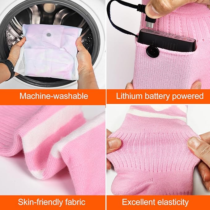 Heated Socks for Men Women with App Control, 8000mAh Battery Rechargeable, Electric Heating Warm Socks,360° Heating Warmth, Heated Toe Design, Foot Warmer for Skiing,Hiking, Hunting