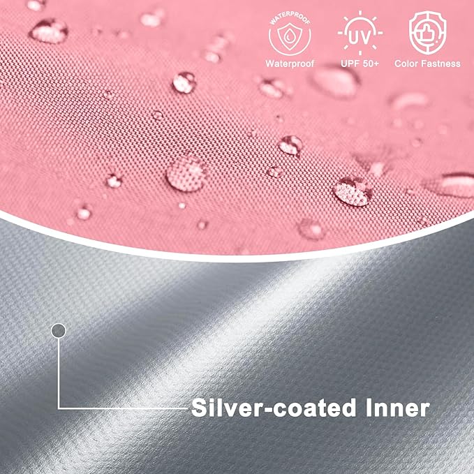 COOSHADE Pop Up Canopy Tent 10x10 with 2 Sidewalls, Outdoor Shade Instant Canopy Tents, Pink