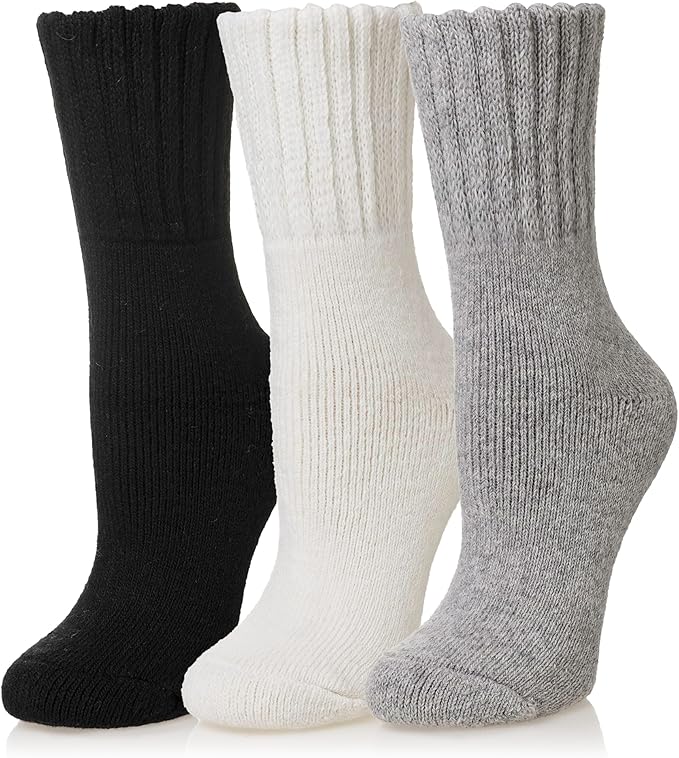 Eyean Merino Wool Socks Thermal Winter Ski Warm Thick Cozy Boot Hiking Socks for Women Men 3 Pairs