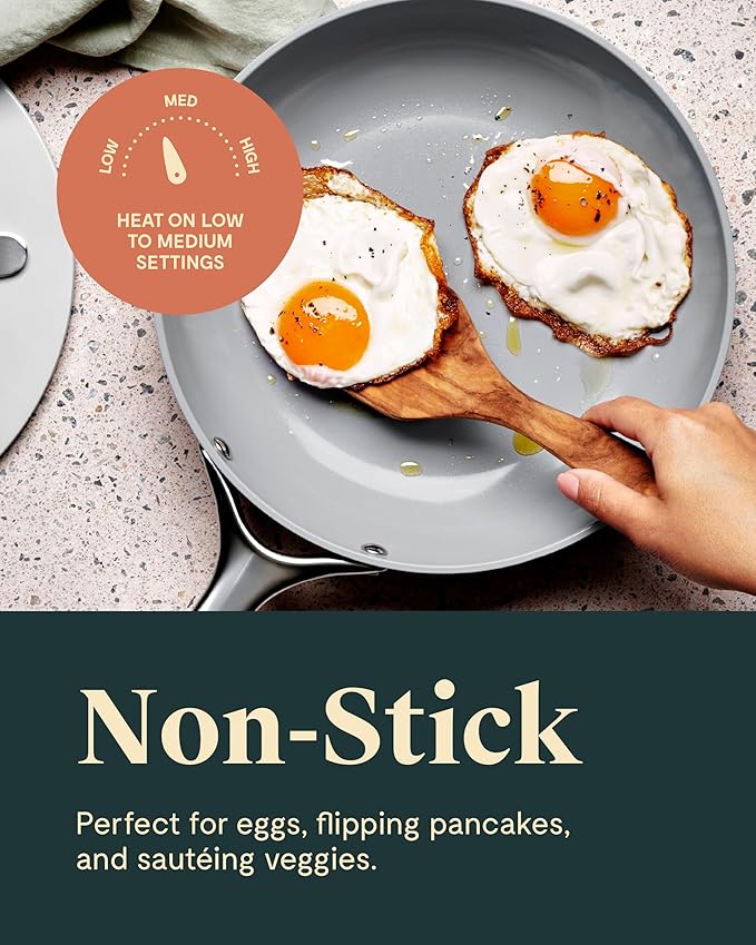 Caraway Nonstick Ceramic Mini Fry Pan (1.05 qt, 8") - Non Toxic, PTFE & PFOA Free - Oven Safe & Compatible with All Stovetops (Gas, Electric & Induction) - Marigold