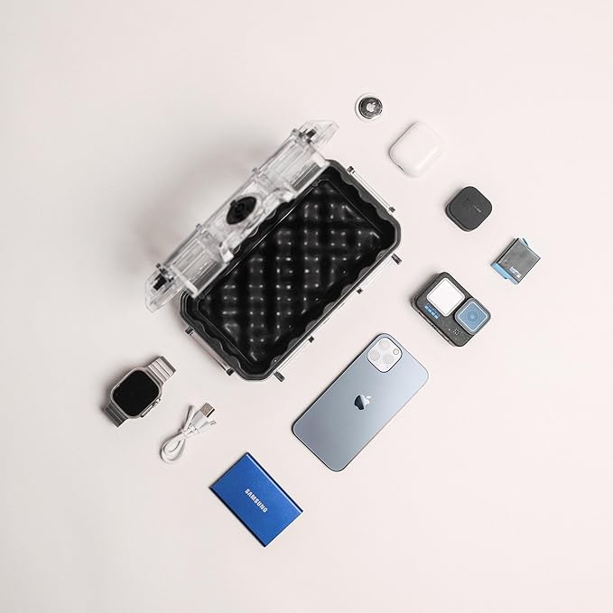 Evergreen ToughBox Tech Organizer – For Camera, Cables, Hard Drives, Compatible with GoPro etc. (Medium, Rubber Boot, Black)