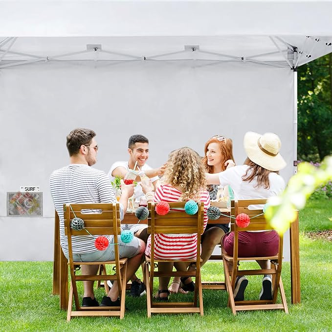 SANWAY Instant Canopy Tent Sunwall,10x10 Canopy Sidewalls with Silver Coating (Blue, 10'x10')