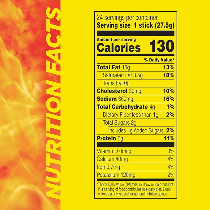 Slim Jim Giant Smoked Meat Sticks, Teriyaki Flavor, 6g Protein Per Stick, 0.97 oz. (24 Count)