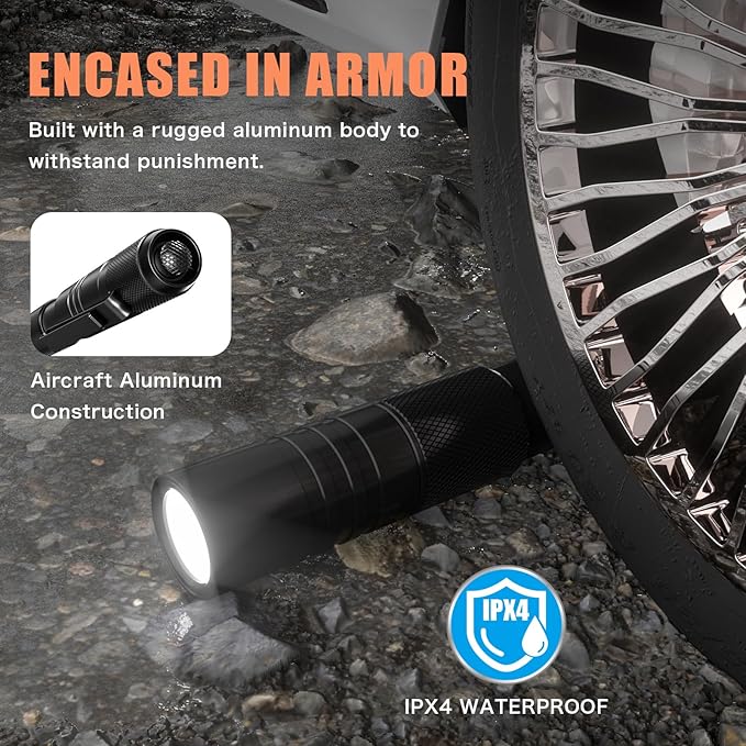 Rechargeable Zoomable LED Penlight, 3 Modes, 350 Lumens Pocket Size Clip Flashlight for Nurse, Inspection, Repair, Emergency