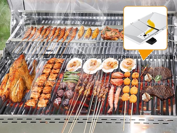 Adjustable Grill Grease Tray with Universal Catch Pan for 3/4/5 Burner Gas Grill Parts,Grill Drip Pan Replacement Parts for 720-0830H 720-0882A Nexgrill Parts,23.6"-31.6",Width 15"
