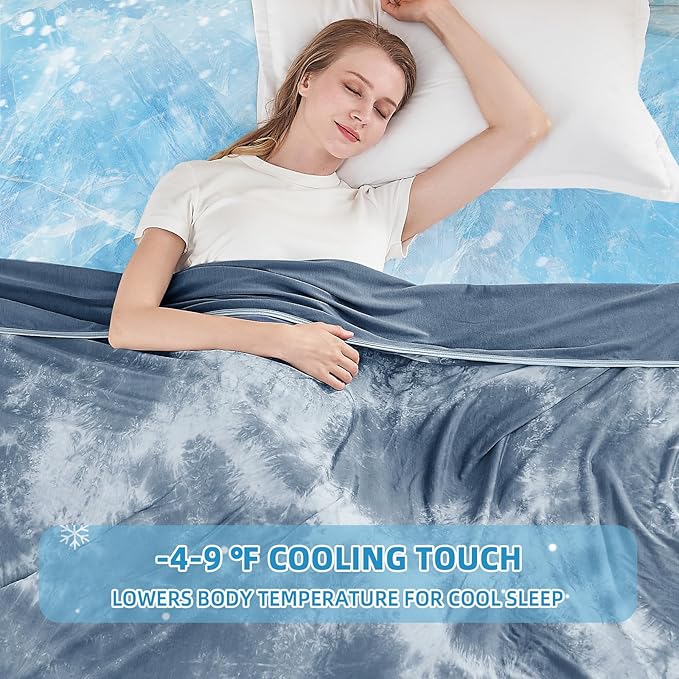 inhand Cooling Blanket Twin Size (60"x80"), Cooling Blankets for Hot Sleepers, Absorbs Heat to Keep Adults Cool for Summer Nights Sweats, Thin Cold Lightweight Blanket for Couch Bed, All Season Use