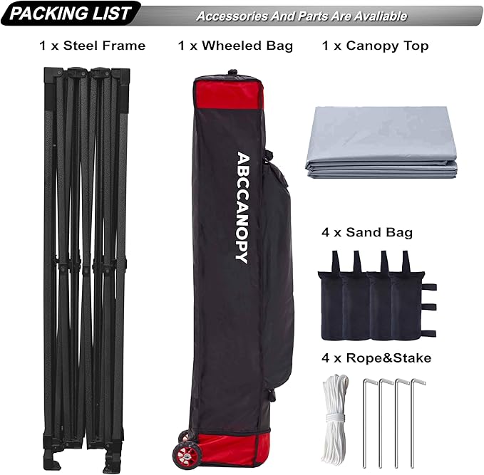 ABCCANOPY Patio Pop Up Canopy Tent 10x15 Commercial-Series (Gray)