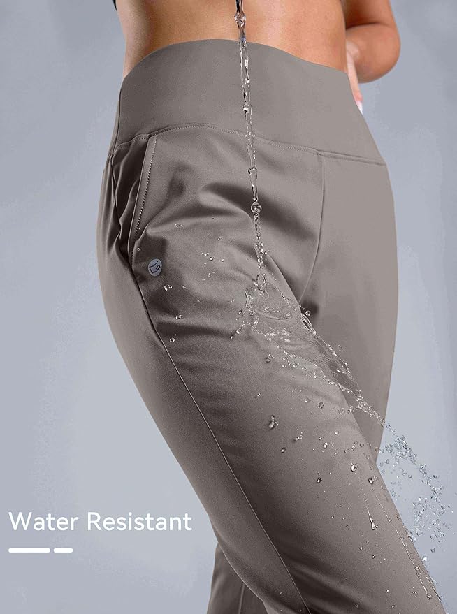 G Gradual Women's Fleece Lined Joggers High Waisted Water Resistant Thermal Hiking Pants Cold Weather Sweatpants with Pockets